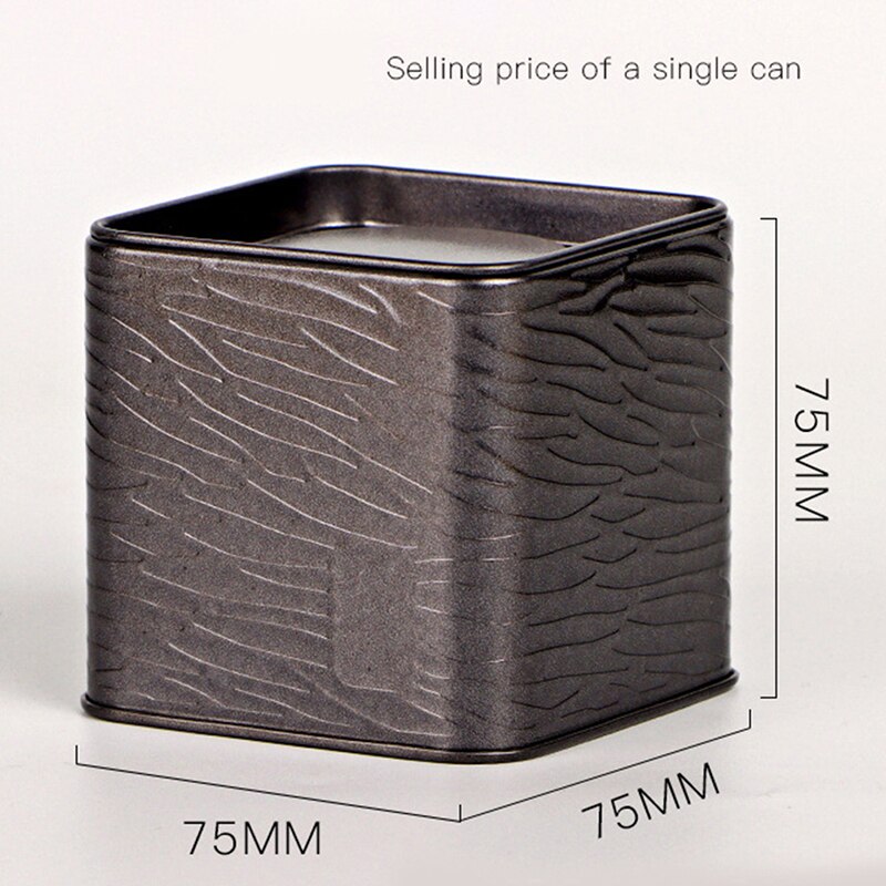 Portable Tea Cans Tin Cans Universal Small Tea Jar Tea Boxes Tea Leaves Container Tea Caddy Square Tea Canister: -N1