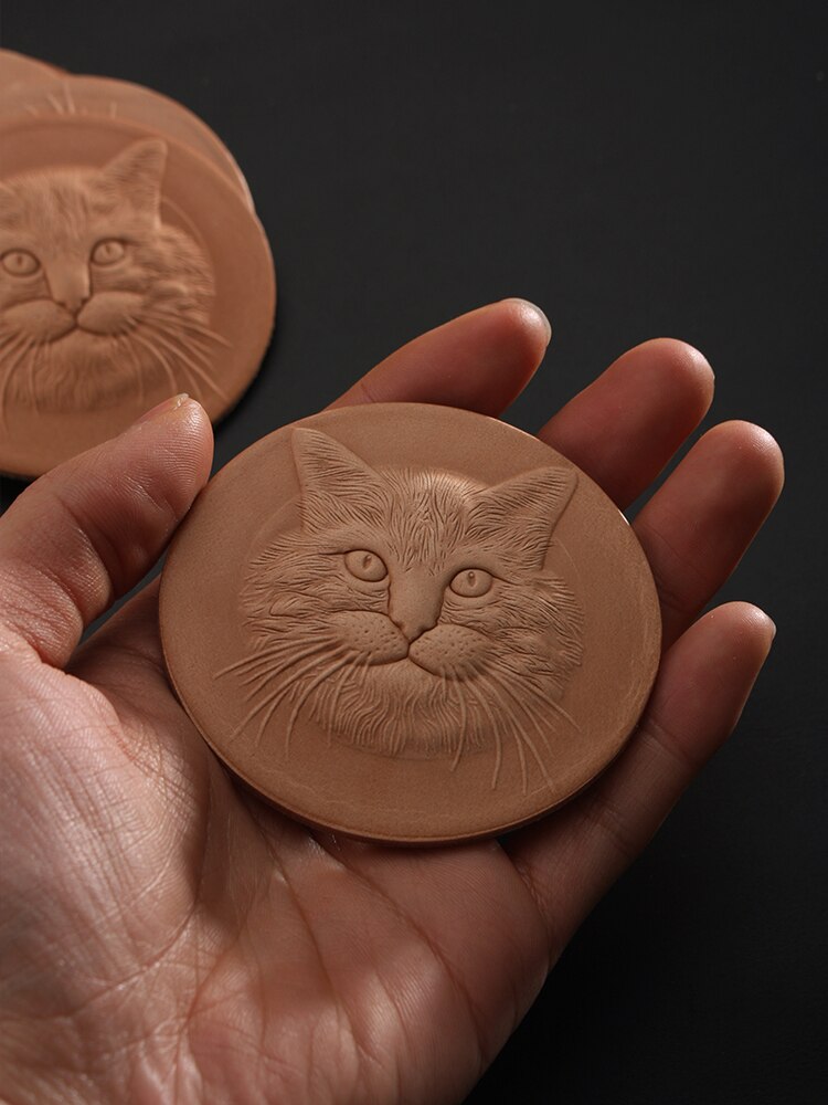 Wytłaczana skóra garbowana roślinnie trójwymiarowa plastikowa wytłaczarka metalu z blokadą skóry kota