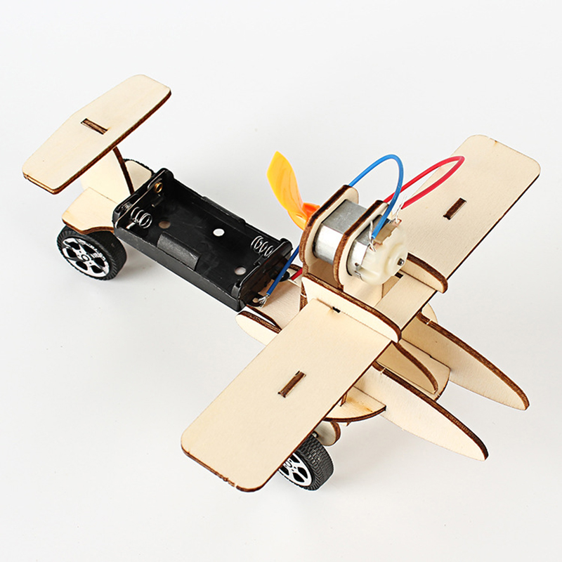 3D Wood Scientific Toys DIY Mini Warhawk Glider Production Science &amp; Technology Invented Educational Assembling Toys