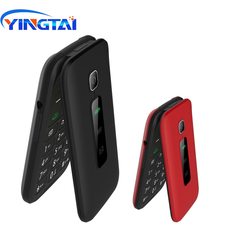 Yingtai T31 3G Wcdma Gprs Mms Grote Drukknop Enkele Sim Flip Mobiele Telefoon Voor Ouderen 2.4 Inch Torch sos Senior Mobiel Fm