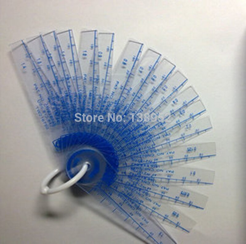 plastic feeler gauge feeler plastic plugs 0.05-1.5mm 18 sheet thickness gauge