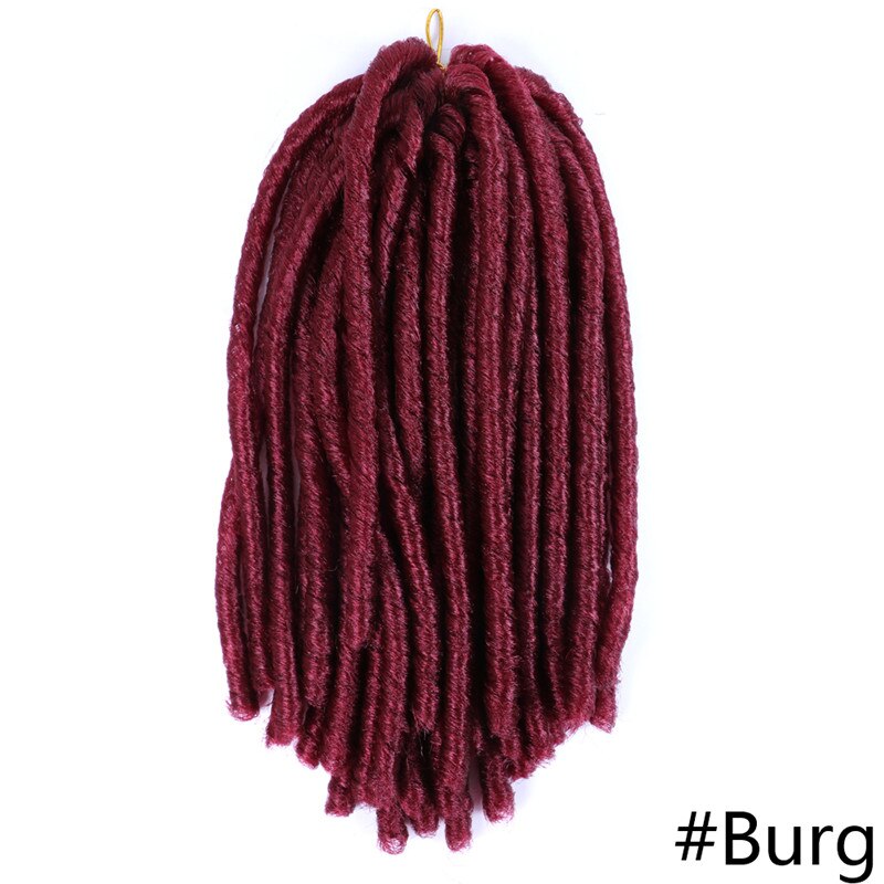 ZYR miękki Locs dredy syntetyczne przedłużanie włosów 14 cali 70g Ombre afro szydełkowe warkocze wysokotemperaturowe włókno: BUG