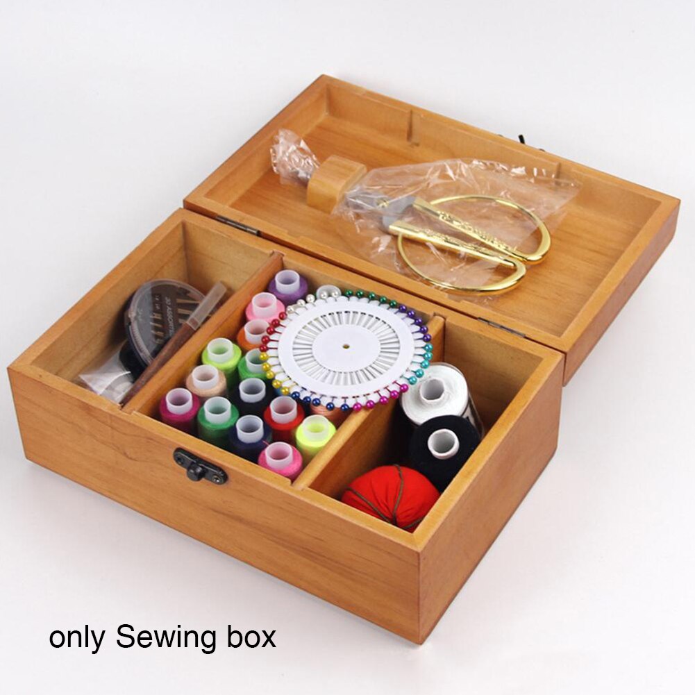 Caja de almacenamiento con cerradura para manualidades, cesta rectangular vacía, multifuncional, de madera, ideal para , práctica, Retro