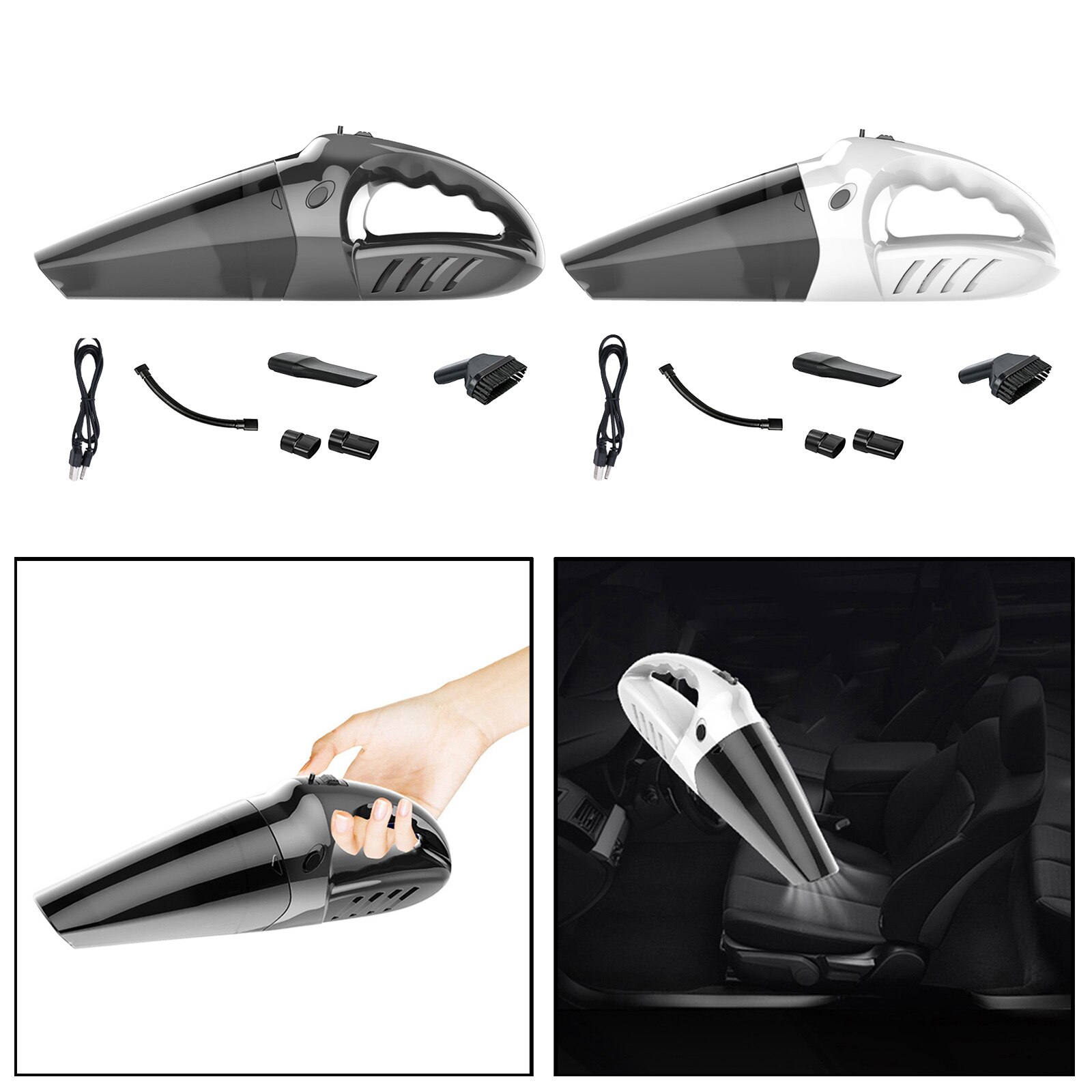 Portable Vacuum Cleaner Car Duster Machine USB Wet/Dry for Home Office