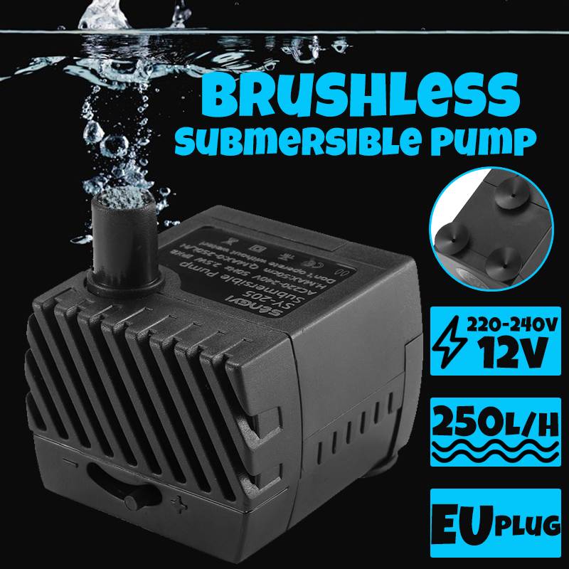 Mini Water Pump2.5W DC12V Borstelloze Pomp Mini Dompelpomp Waterdicht Ultra-stille voor aquarium