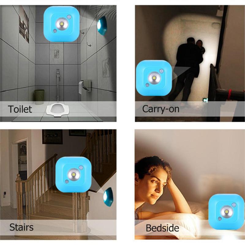 Trådløs ledet sensor nattlys infrarød bevegelsesaktivert skap vegglampeskap trappelys