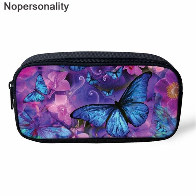 Nopersonality Beautiful Backpack for Women Girls School Bag Sets Colorful Butterfly Prints Teenage Bag Pack Kids Rugzak Mochilas: MA186K