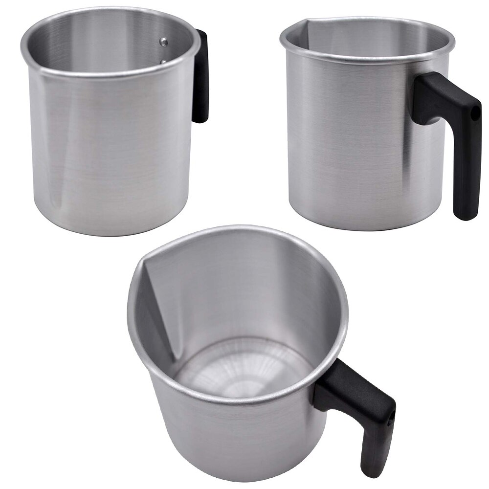Vela de 1,2l para derretir cera, olla de aluminio para fundir jabón de vela de aromaterapia, herramienta de jabón hecha a mano antiadherente, utensilios de bricolaje fáciles de limpiar