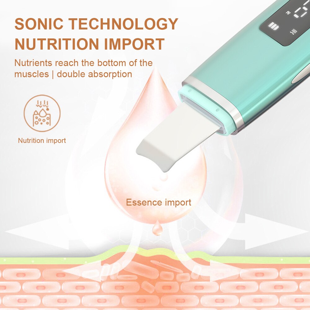Ultrasonic Skin Scrubber Facial Cleaner Machine Face Blackhead Remover Spa Nano Sparyer Steamer Skin Care Tool