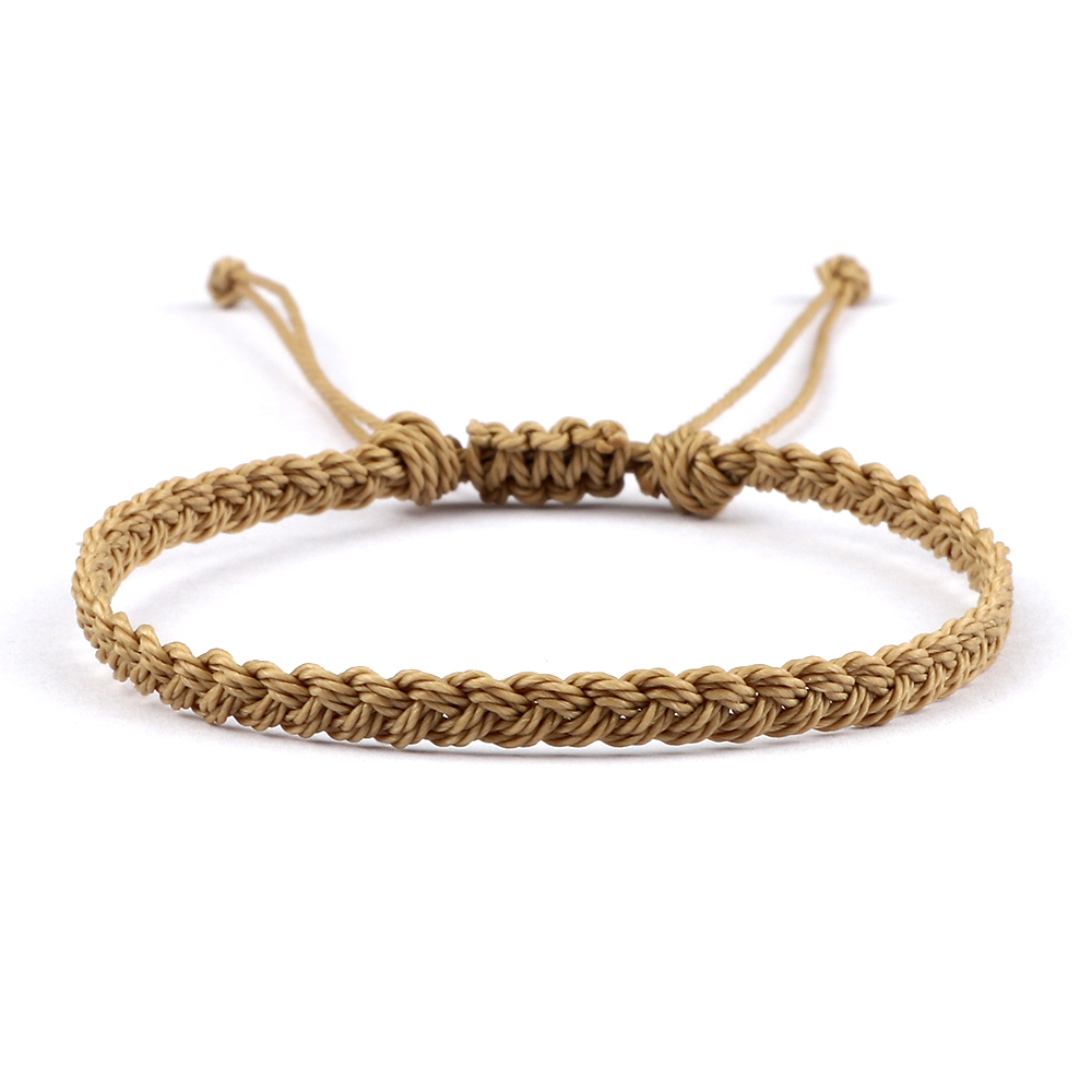 Pulsera de hilo de cera impermeable ajustable para mujeres y hombres, pulsera budista tibetana tejida hecha a mano, joyería de oración de la suerte de la amistad