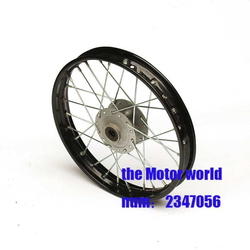 6 color Pit bike Rim front of 12inch front Wheel Rim 80/100-12inch Steel dirt bike wheel Rims