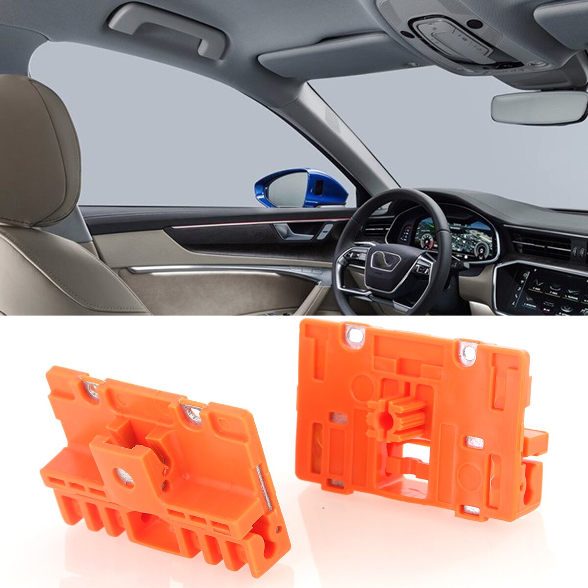 2pcs Window Regulator Repair Clips Window Regulator Clips Kit Lifter for A6 4B0837463B, 125-59010L 125-590009R Left Right