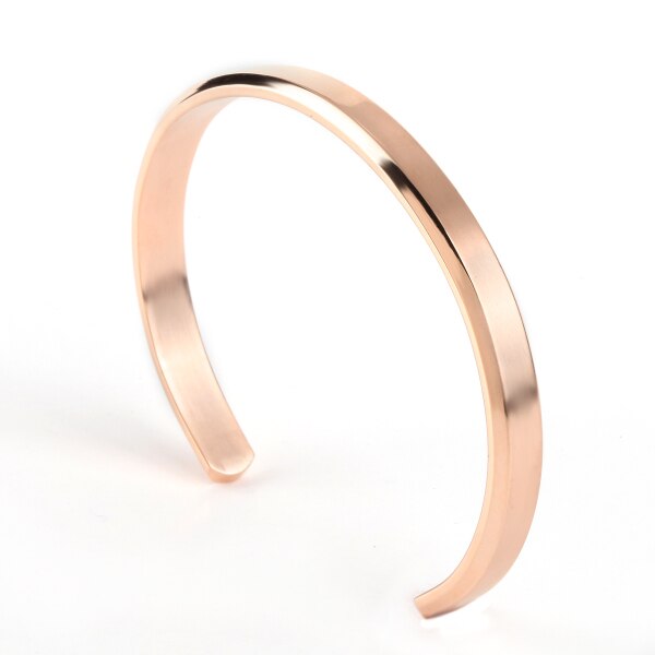 Rustfritt stål armbånd mansjett armbånd armbånd smykker menn armbånd gull armbånd rustfritt stål armring armbånd: Rose gull med boks