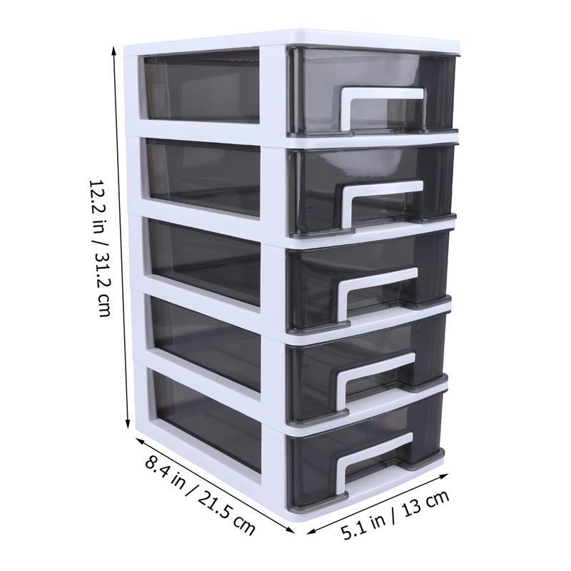 5-Layer Lade Bureau Opbergdoos Plastic Document Diversen Houder Cosmetische Kast Organizer Desktop Up Organizer Box: Style 1