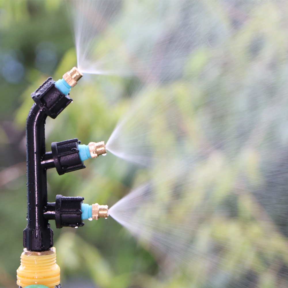 Agricultural Sprayer Nozzles Brass Atomizing Single Double Triple Heads Sprinklers Lawns Gardens Irrigation Spraying Accessories