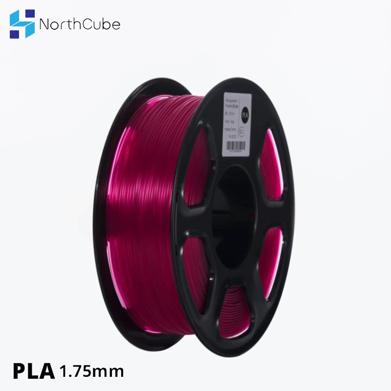 NORTHCUBE 3D Stampanti Stampante PLA Filamento 1.75 millimetri per 3D, 1kg(2.2lbs) +/- 0.02 millimetri Trasparente di colore viola