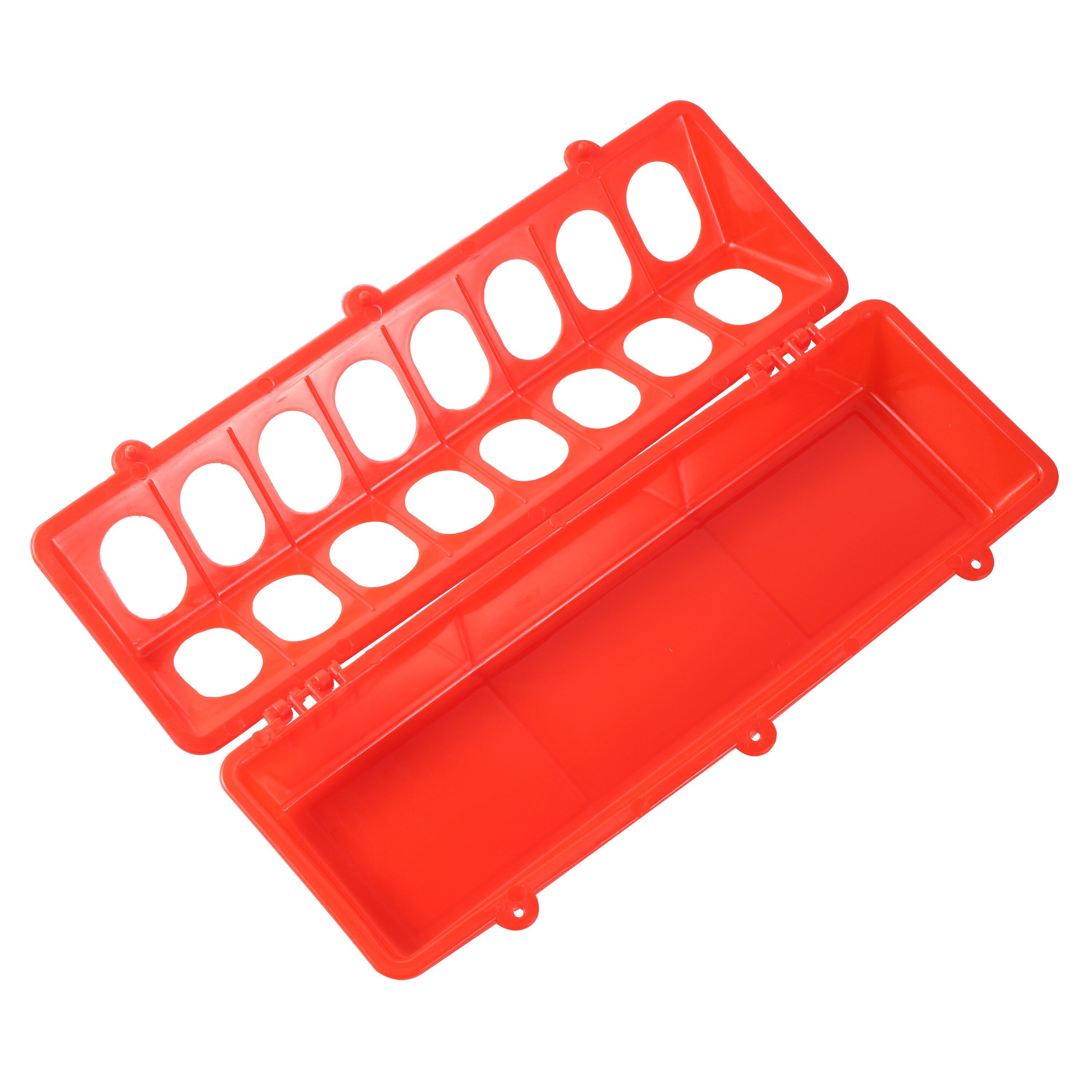 Plastic Flip-Top Poultry Ground Feeder Chicken Feeder Trough Chicken Farming Tool Chicken Pigeons Drink Water Dishes Dispenser