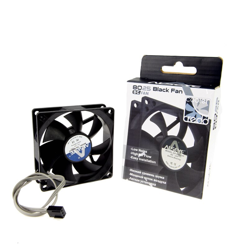 ALSEYE 80mm PC Fan for Computer 12v Axial 8cm Cooler Fan 3 Pin 1600RPM 8025 Case Fans