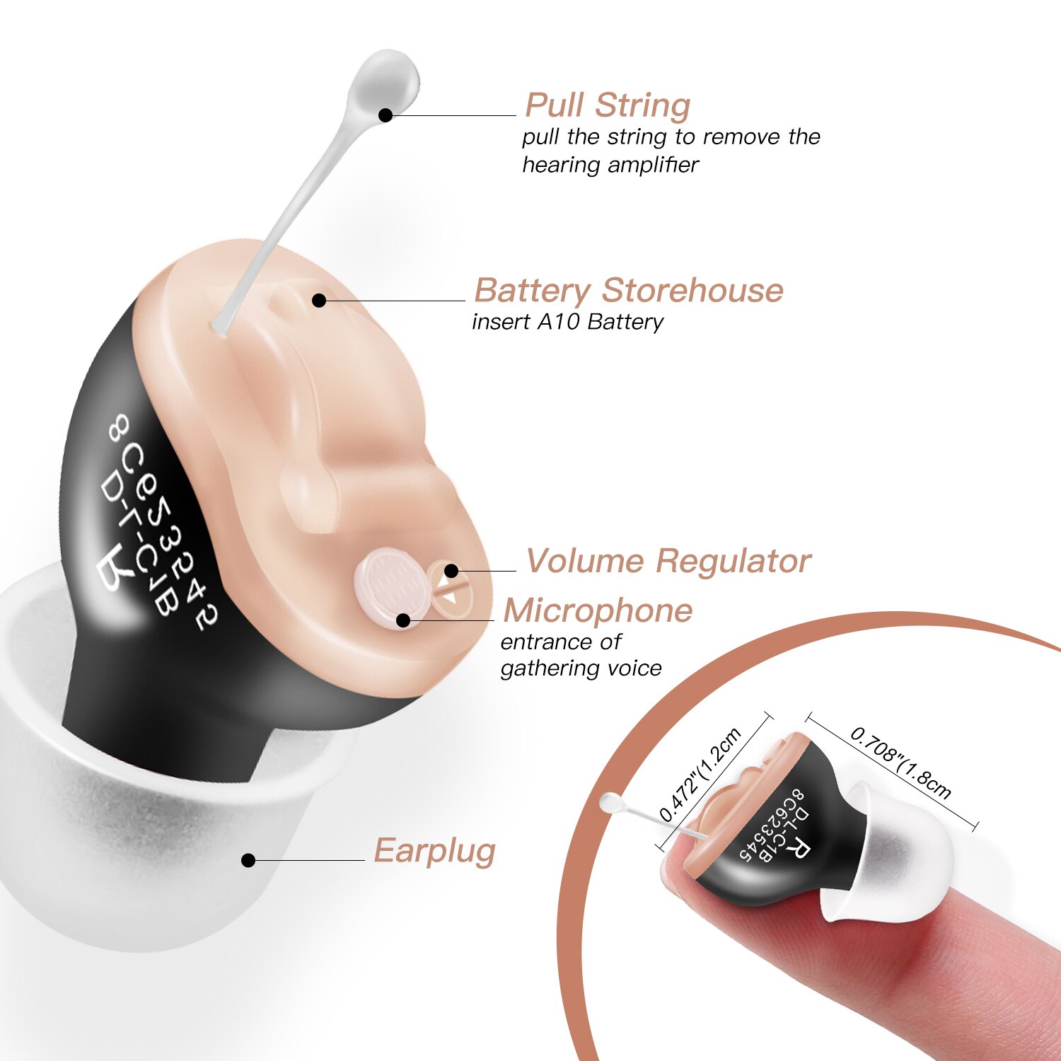 Digital Hearing Aids Invisible Hearing Aid Adjustable Tone Sound Amplifier Wireless Hearing Device audifonos para sordera