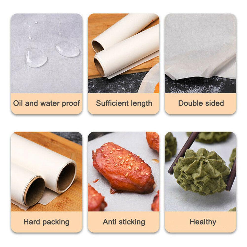 BBQ Baking Tray Greaseproof Paper Household Baby Oven Bakeware Oil-Absorbing Sheets Non-stick Barbecue Pap H1V1