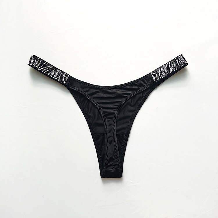 String Sexy de Style européen pour femmes, sous-vêtement en diamant, taille basse, sans couture, confortable, string zèbre, Lingerie féminine,