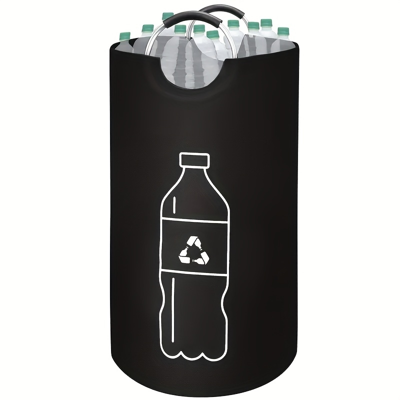 Opvouwbare recyclingbak Opbergmand met extra grote capaciteit voor keukenafvalflesopvangzak met handvat Opvouwbaar: Default Title