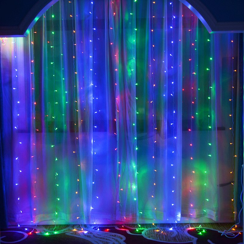 220v/110v led kerst ijspegel lichtsnoer 3 x 3m/6 x 3m gordijn feeërieke lichtslinger voor buiten voor bruiloftsfeest raamdecoratie