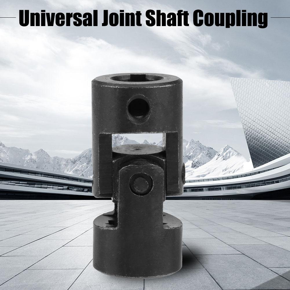 Universalledd akselkobling motorkobling gjør-det-selv-styring universalledd m/ kilesporakselledd u-ledd 12 x 24 x 51mm svart