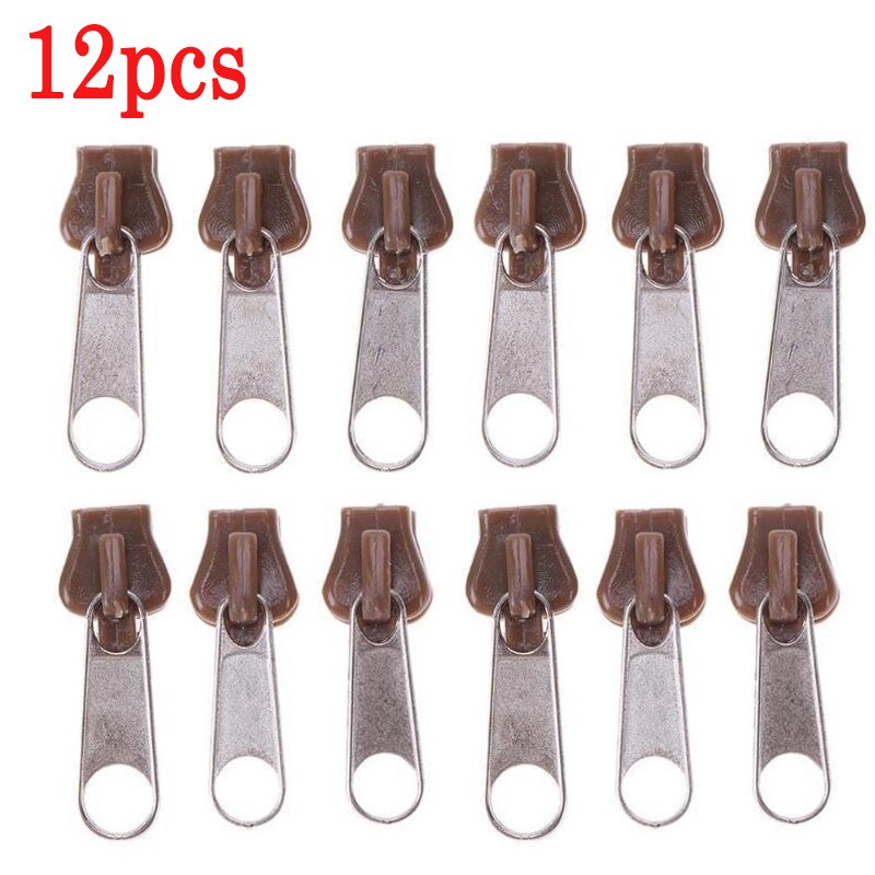 12/6Pcs Universal Instant Fix Zipper Repair Kit Replacement Zip Slider Teeth Rescue Zippers Sewing Clothes: 12PCS