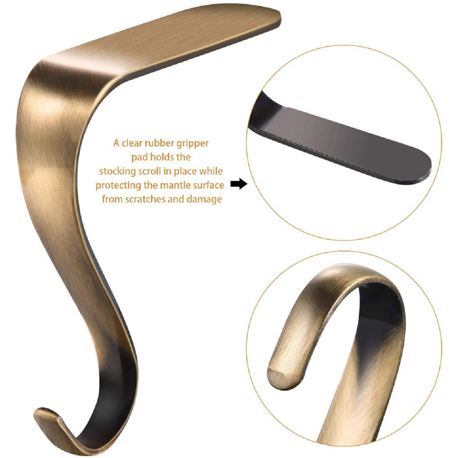 Draagbare Kerstsok Houders Thuis Metalen Kousen Hangers Haard Guirlande Schoorsteenmantel Met Grips