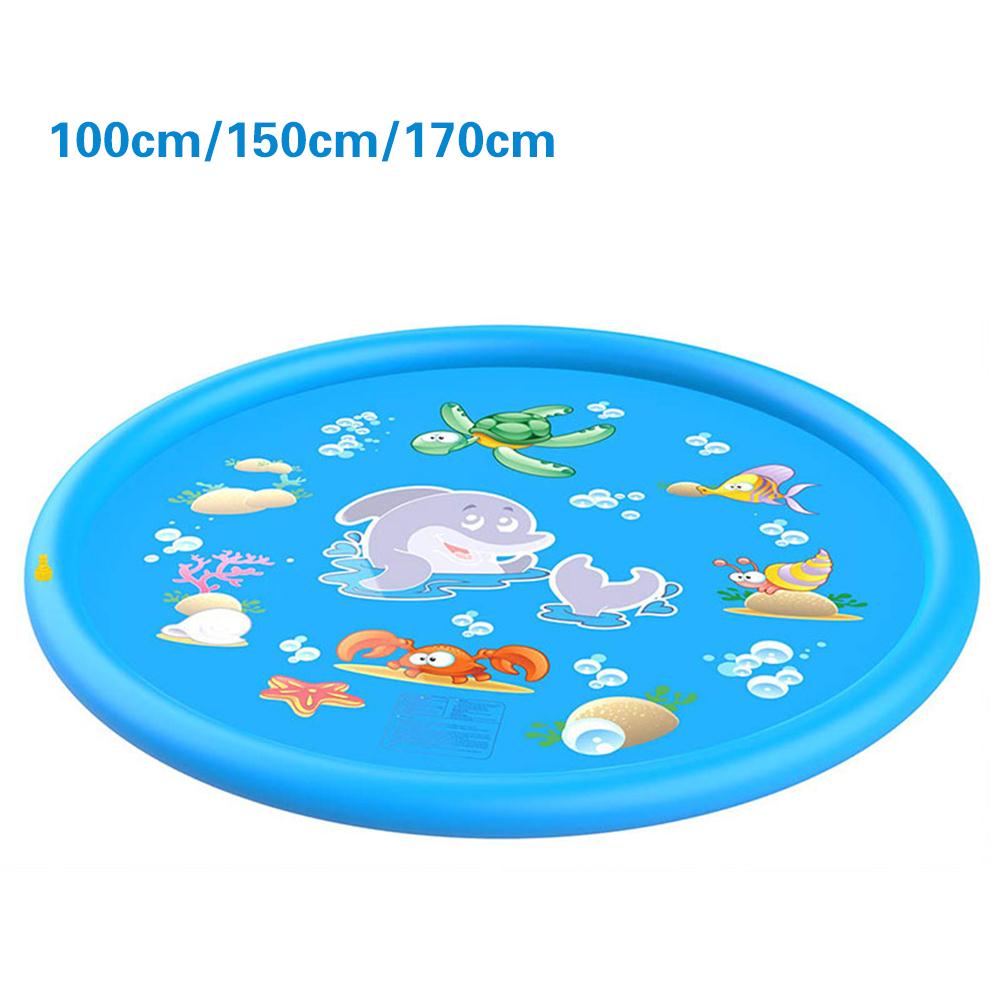 170/150/100cm PVC Sprinkling Swimming Pool Water Play mat Summer Lawn Games Pad Family Game Inflatable Spray Water Cushion Pat