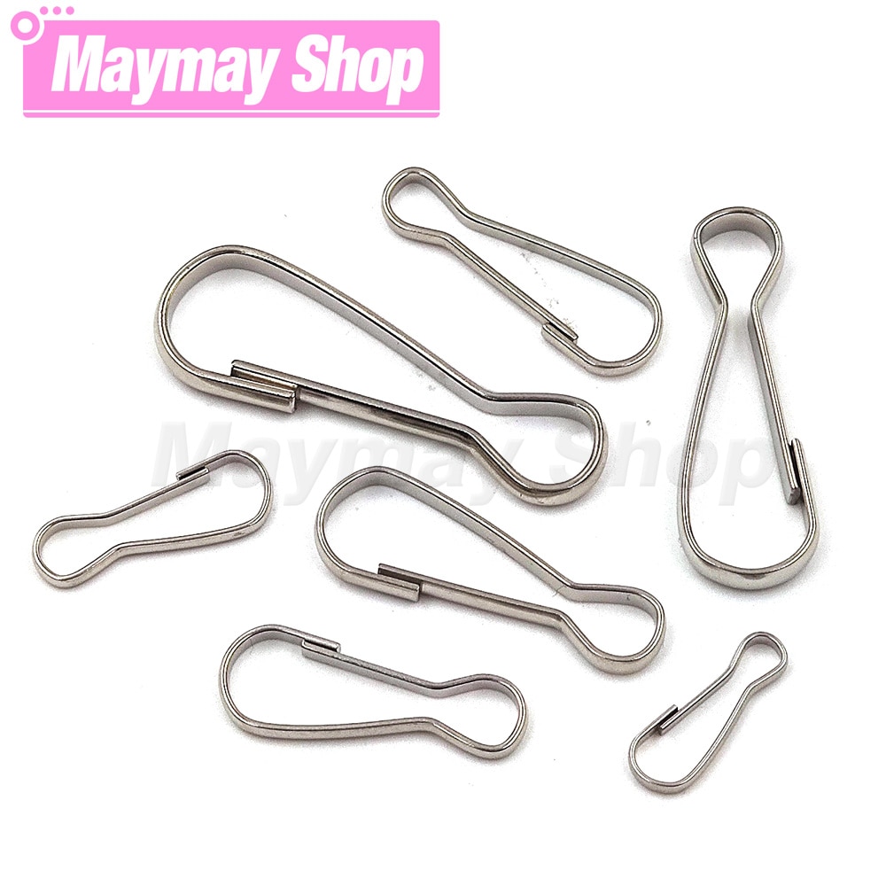 100Pcs Spring Clip Hooks Snap Buckle Metal For Purse Zipper Pull Lanyards Paracord Badge Keyring Keychain Accessory