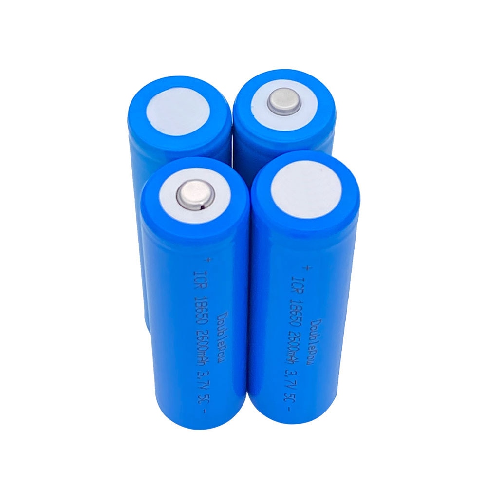 Doublepow 18650 battery 3.7v 2600mah 18650 rechargeable lithium battery for flashlight batteries