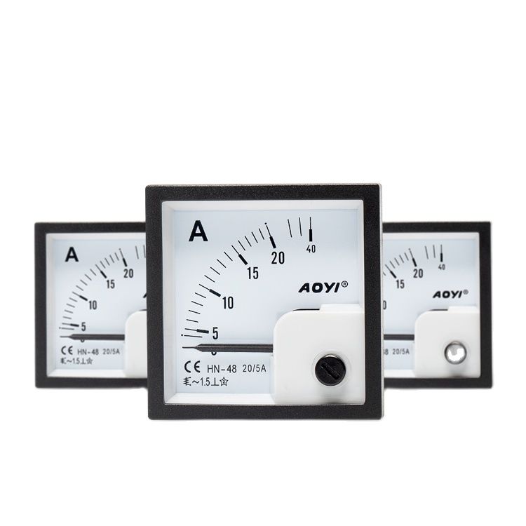 AOYI-Medidor de una sola aguja, HN-48, 5A, 10A, 20A, 450V, AC, DC, amperímetro, voltímetro