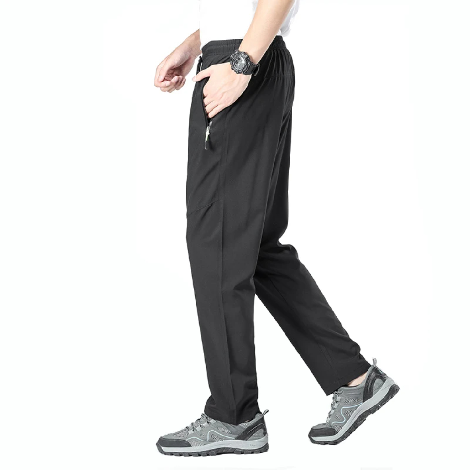 Pantalones de verano para hombre, secado rápido, para acampar, senderismo, escalada, pesca, pantalones de exterior de talla grande para mujer