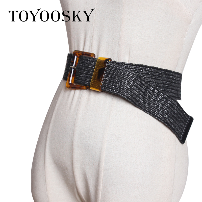 Cinturón bohemio étnico de para mujer, vestido y sobretodo con cinturón ancho, hebilla de Pin tejida, cinturón de para