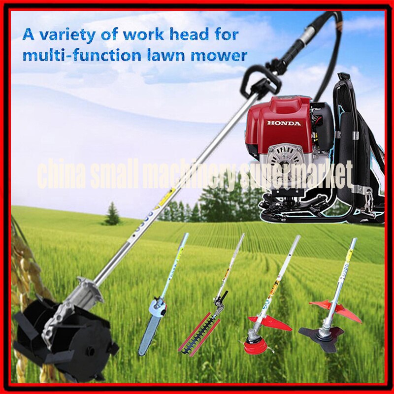 Mini Tine Tuin Cultivator Helmstok Roterende Schoffel Mini Cultivator Pro Plant Machine hoofd 26/28mm 7/9 tanden hoofd onderdelen farm gereedschap