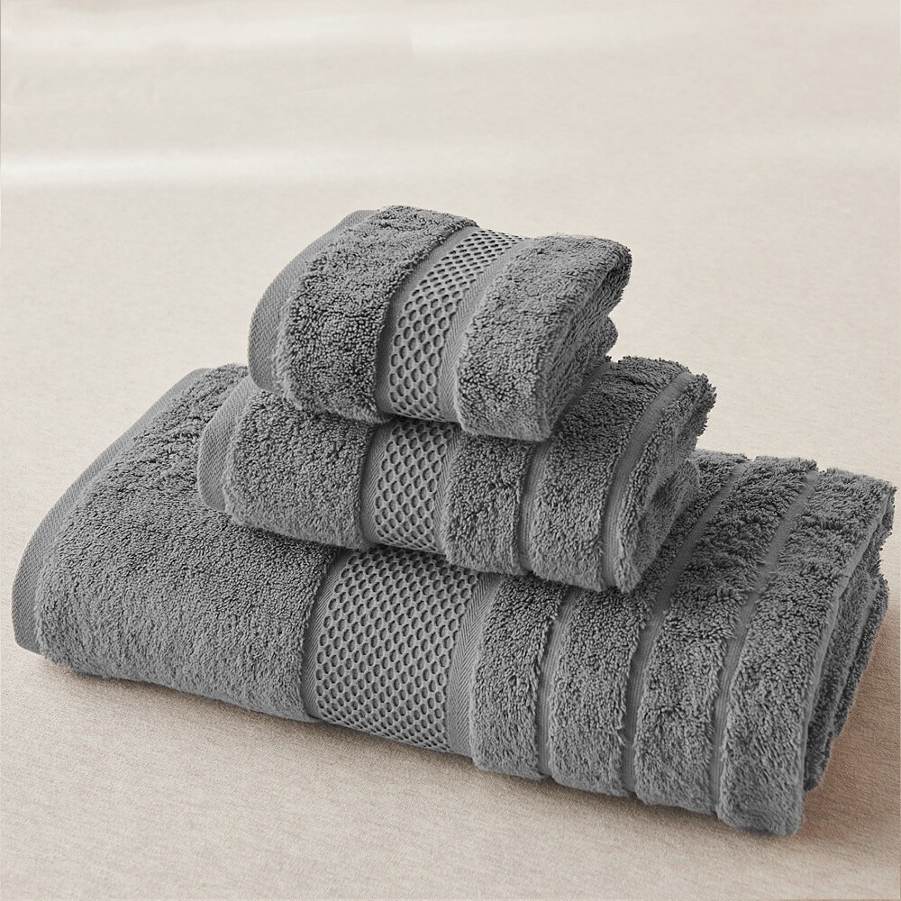 Semaxe Badhanddoek Set Volwassen Badhanddoek 80*150 Handdoek 40*80 Gezicht Handdoek 40*40 Katoenen Handdoek Voor Badkamer: Gray