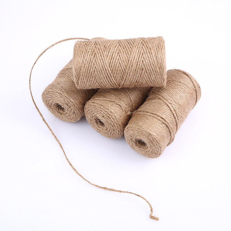 1rollen100m Natürliche Jute Hanf Seil Hause Dekoration retro Stil DIY Handwerk Kabel Dekorative Seil 1mm 2mm 3mm durchmesser Handgemachtes