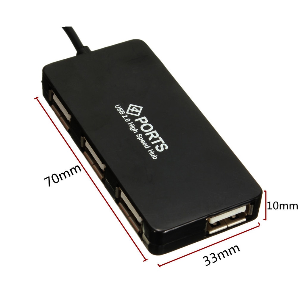 PassNet Hub USB 2.0 A 4 Porte &ndash; Trasferimento Dati Veloce A 480 Mbps, Plug &amp; Play, Design Compatto