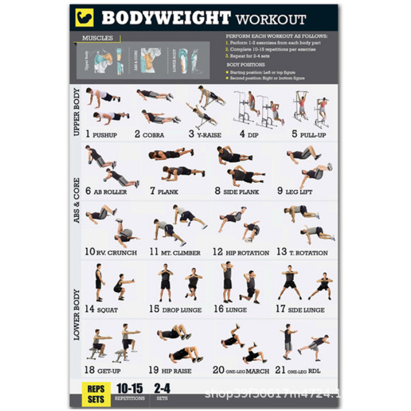Affiches de gymnastique pour la décoration de la maison, affiche d'entraînement, peintures murales d'entraînement de fitness, équipement d'exercice, BarHavana, musculation, affiche de yoga: WHITE