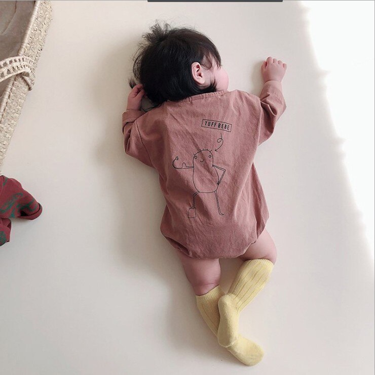 Autumn Baby Bodysuit Boys And Girls Long Sleeve Cartoon Print One-piece Jumpsuits Baby Girl Clothes 0-24M