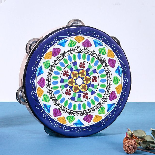 Cloches de Style ethnique, tambour à motifs colorés pour enfants et adultes, Performance sur scène Portable, Instruments de musique pour débutants,: C