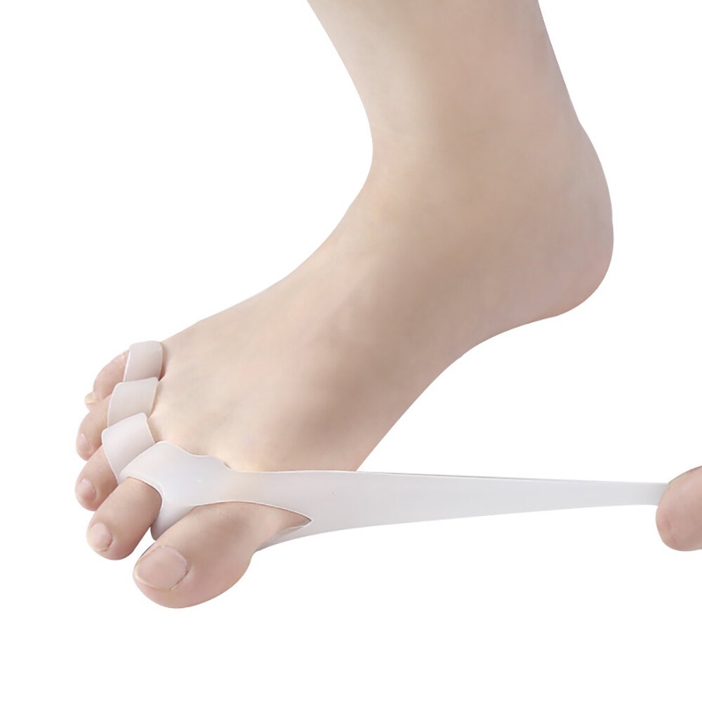 1 par separador de dedos de silicona juanete de pies alisador manicura pedicura separador de dedo pulgar Corrector de pie cuidado de uñas