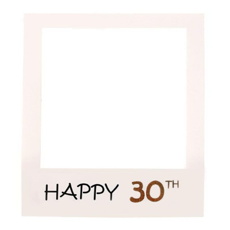 1Pc Paper Photo Frame Photobooth Props 1st 18th 21st 30th 60th Birthday Party Decor Adult Photo Prop Birthday Party Supplies: 30th birthday frame