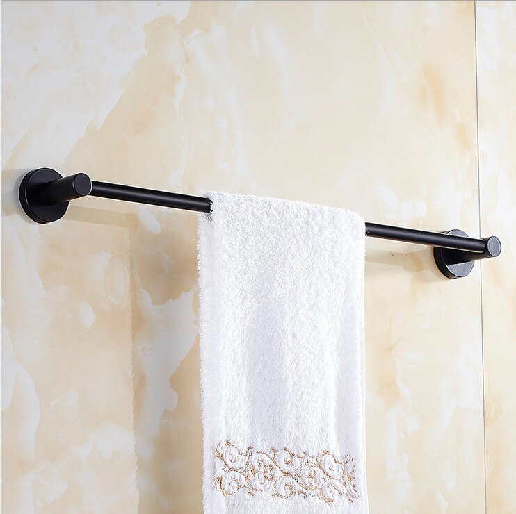 Moderne enkle rene sorte enkelt håndklædestænger vintage toilet hardware produkt håndklædeholder hænge udtørring