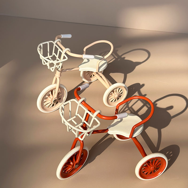 Miniature Iron Tricycle — Realistic Outdoor Bicycle, BJD/OB11 Accessory, Christmas, Thanksgiving, Graduation , Home Decor
