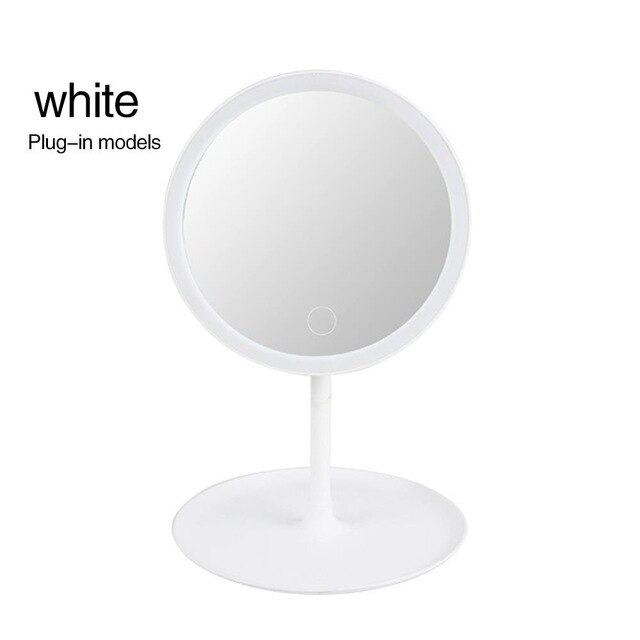 Miroirs Table miroir miroir lampe maquillage miroirs 90 ° Rotation cosmétique beauté réglable luminosité grossissant lumineux: White / 4W