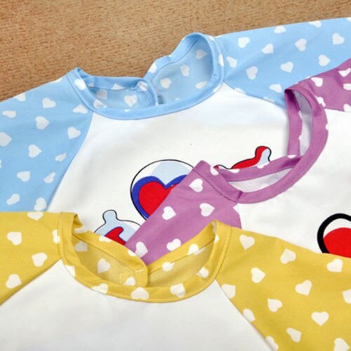 Baby Kid Boy Girl Children water resist Feeding Bib Apron Art Paint Smock shirts