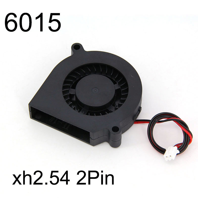 Blæser Køler Turbo 60mm 6015 - DC 5V/12V/24V - 60x60x15mm - Køling PC/CPU/3D Printer